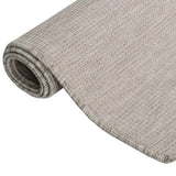 Vidaxl außerhalb des Teppichs flach gewebt 160 x 230 cm Taupe