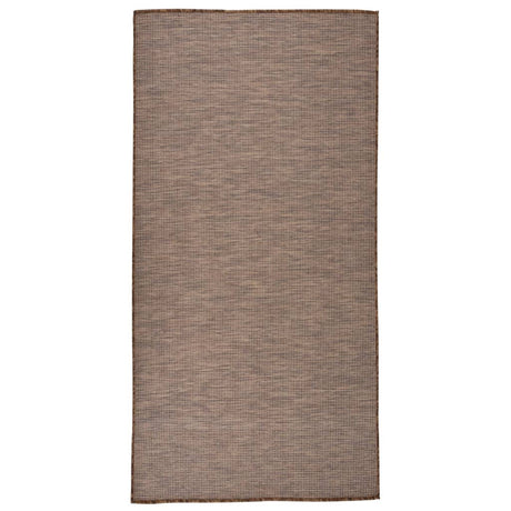 Vidaxx Outdoor-Teppich flach gewebt 100x200 cm braun