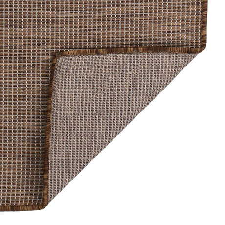 Vidaxx Outdoor-Teppich flach gewebt 100x200 cm braun