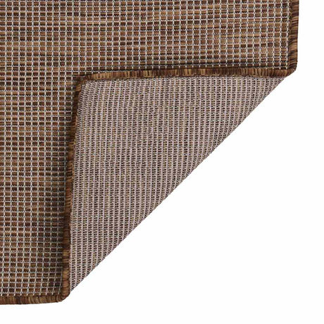 Vidaxx Outdoor-Teppich flach gewebt 100x200 cm braun