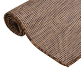 Vidaxx Outdoor-Teppich flach gewebt 100x200 cm braun