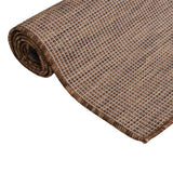 Vidaxx Outdoor-Teppich flach gewebt 100x200 cm braun