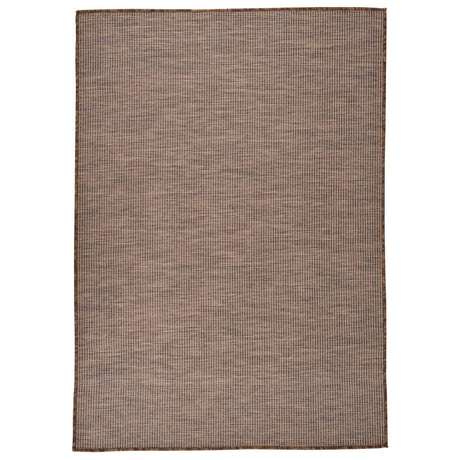 Vidaxl außerhalb des Teppichs flach gewebt 160 x 230 cm Braun