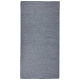Vidaxl außerhalb des Teppichs flach gewebt 100x200 cm blau