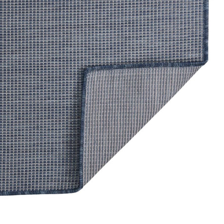 Vidaxl außerhalb des Teppichs flach gewebt 100x200 cm blau