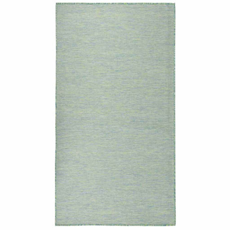 Vidaxl außerhalb des Teppichs flach gewebt 80x150 cm Türkis
