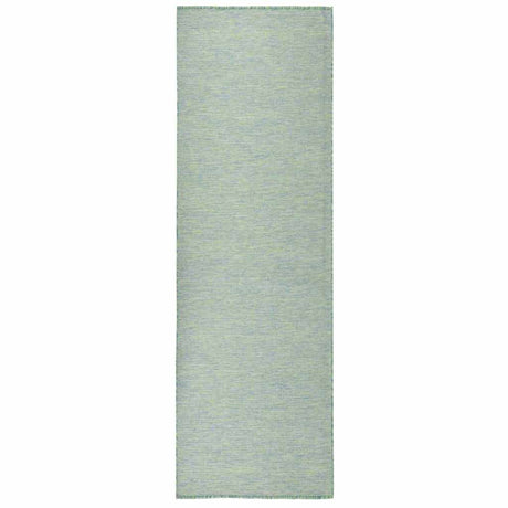 Vidaxl außerhalb des Teppichs flach gewebt 80x250 cm Türkis