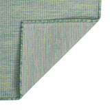 Vidaxl außerhalb des Teppichs flach gewebt 80x250 cm Türkis