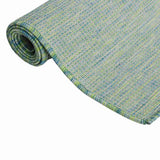 Vidaxl außerhalb des Teppichs flach gewebt 80x250 cm Türkis