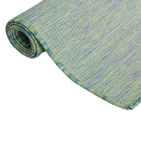 Vidaxl außerhalb des Teppichs flach gewebt 160x230 cm Türkis