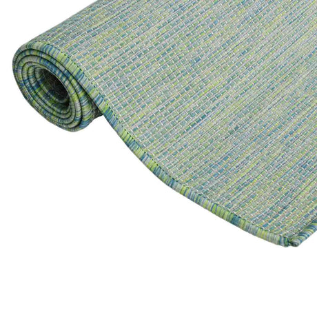 Vidaxl außerhalb des Teppichs flach -200x280 cm Türkis