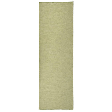 Vidaxl außerhalb des Teppichs flach gewebt 80x250 cm Grün
