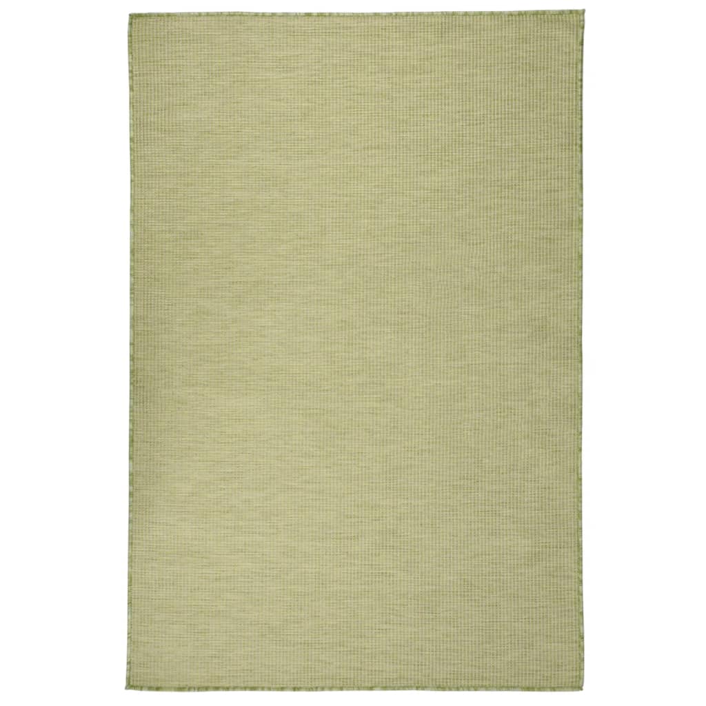 Vidaxl außerhalb des Teppichs flach -120 x 170 cm Grün