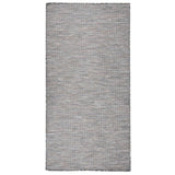 Vidaxl außerhalb des Teppichs flach gewebt 100x200 cm braun und blau