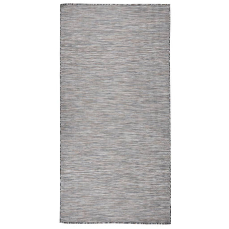 Vidaxl außerhalb des Teppichs flach gewebt 100x200 cm braun und blau