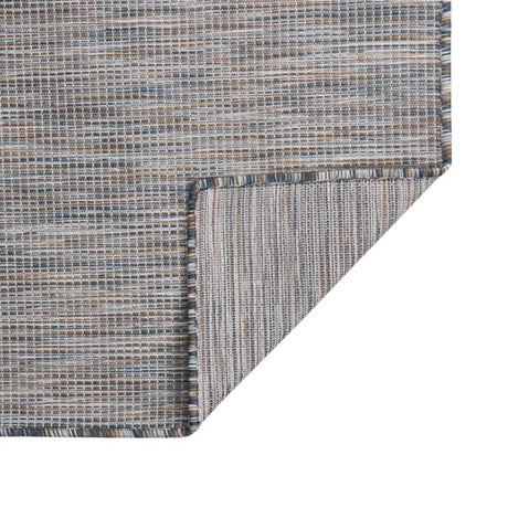 Vidaxl außerhalb des Teppichs flach gewebt 100x200 cm braun und blau