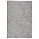 Vidaxl extérieur tapis plat tissé 120x170 cm brun et bleu