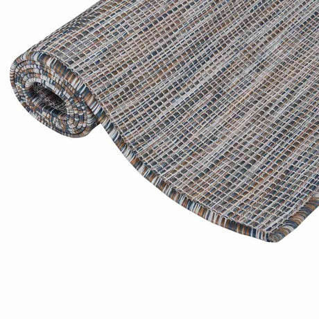 Vidaxl außerhalb des Teppichs flach gewebt 160 x 230 cm braun und blau