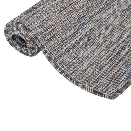 Vidaxl außerhalb des Teppichs flach -200x280 cm braun und blau