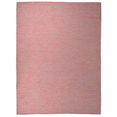 Vidaxl außerhalb des Teppichs flach -120 x 170 cm rot