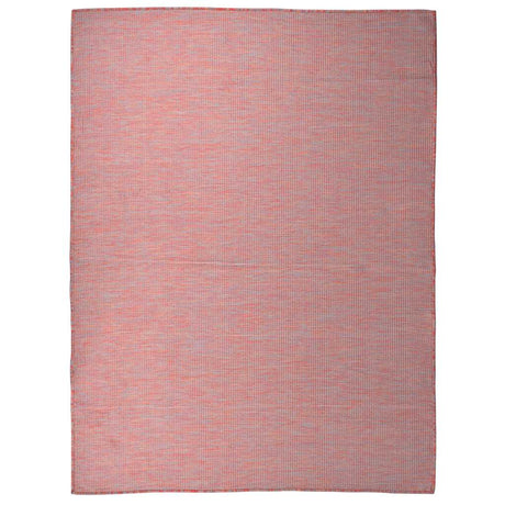 Vidaxl außerhalb des Teppichs flach -120 x 170 cm rot