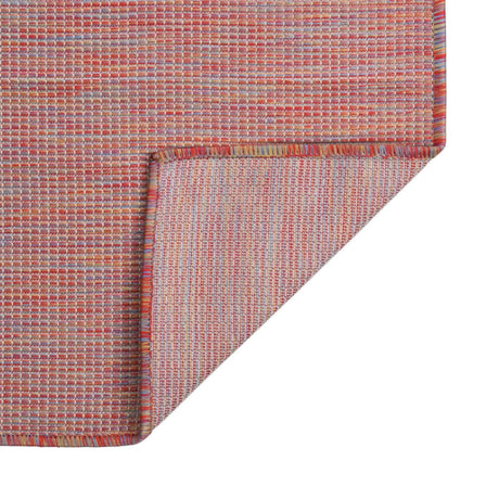 Vidaxl außerhalb des Teppichs flach -120 x 170 cm rot