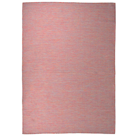 Vidaxl außerhalb des Teppichs flach gewebt 140x200 cm rot