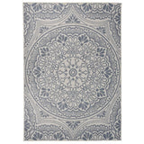 Vidaxl Außen Teppich mit Muster flach -120x170 cm blau