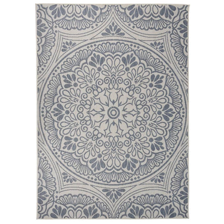 Vidaxl Außen Teppich mit Muster flach -120x170 cm blau