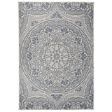 Vidaxl Außen Teppich mit Muster flach -160 x 230 cm blau