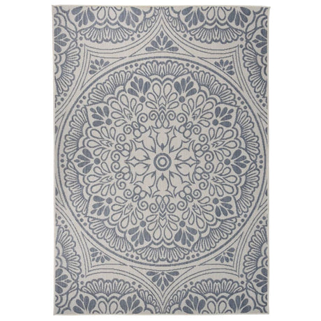 Vidaxl Außen Teppich mit Muster flach -160 x 230 cm blau