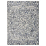 Vidaxl Außen Teppich mit Muster flach -gehoben 200x280 cm blau
