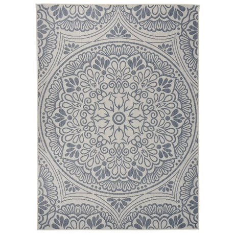 Vidaxl Außen Teppich mit Muster flach -gehoben 200x280 cm blau
