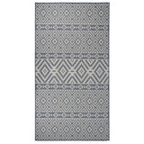 Vidaxl Außen Teppich mit Muster flach -80x150 cm blau