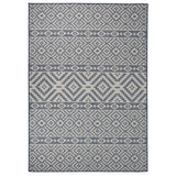 Vidaxl Außen Teppich mit Muster flach gewebt 140x200 cm blau