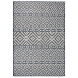 Vidaxl Außen Teppich mit Muster flach -160 x 230 cm blau