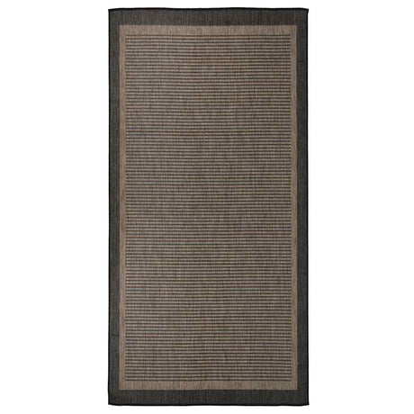 Vidaxl außerhalb des Teppichs flach gewebt 100x200 cm dunkelbraun