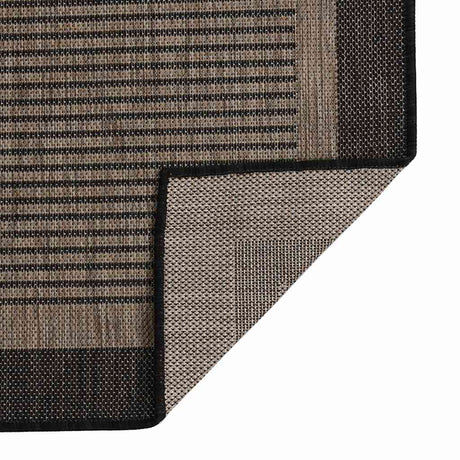 Vidaxl außerhalb des Teppichs flach gewebt 100x200 cm dunkelbraun