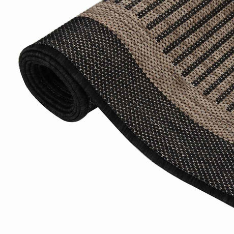 Vidaxx Outdoor-Teppich flach gewebt 140x200 cm dunkelbraun