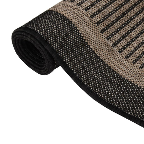 Vidaxx Outdoor-Teppich flach gewebt 140x200 cm dunkelbraun