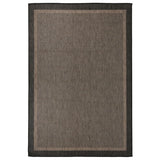 Vidaxl außerhalb des Teppichs flach gewebt 160x230 cm dunkelbraun