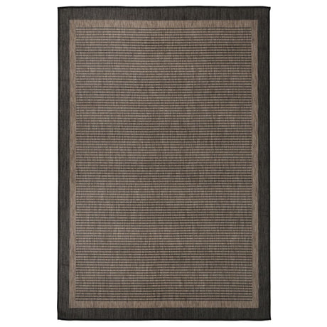 Vidaxl außerhalb des Teppichs flach gewebt 160x230 cm dunkelbraun