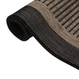 Vidaxl außerhalb des Teppichs flach gewebt 160x230 cm dunkelbraun