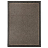 Vidaxl außerhalb des Teppichs flach -200x280 cm dunkelbraun