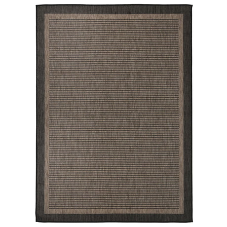 Vidaxl außerhalb des Teppichs flach -200x280 cm dunkelbraun