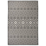 Vidaxl Außen Teppich mit Muster flach -wied 160x230 cm schwarz