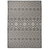 Vidaxl Außen Teppich mit Muster flach -gehoben 200x280 cm schwarz