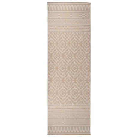 Vidaxl Außen Teppich mit Muster flach -80x250 cm braun