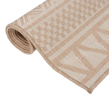 Vidaxl Außen Teppich mit Muster flach -120 x 170 cm braun