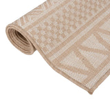 Vidaxl Außen Teppich mit Muster flach -160 x 230 cm braun